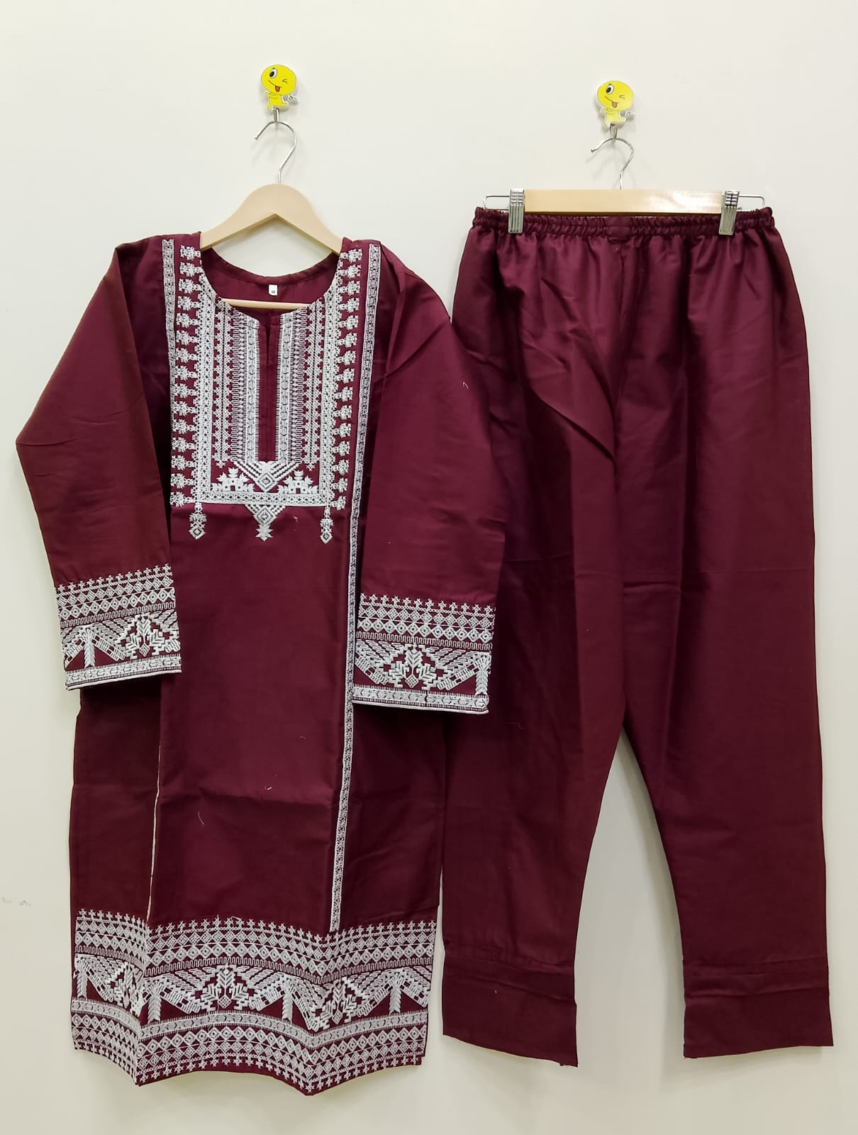 Embroidered 2-piece Cotton D-001