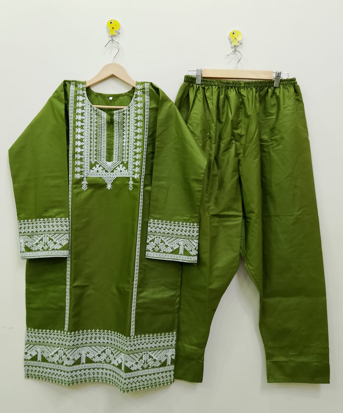 Embroidered 2-piece Cotton D-001